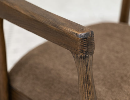IFD - Natural Teca - Chair in Quartersawn Oak & Marooned Brown - IFD1173CHR view 7