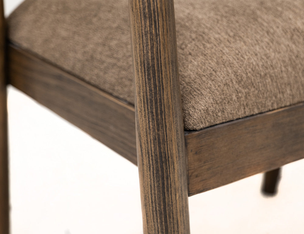 IFD - Natural Teca - Chair in Quartersawn Oak & Marooned Brown - IFD1173CHR view 8