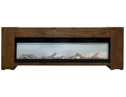 IFD - Natural Teca - Console 94" Electric Fireplace compatible in Brown - IFD1171CNF view 3