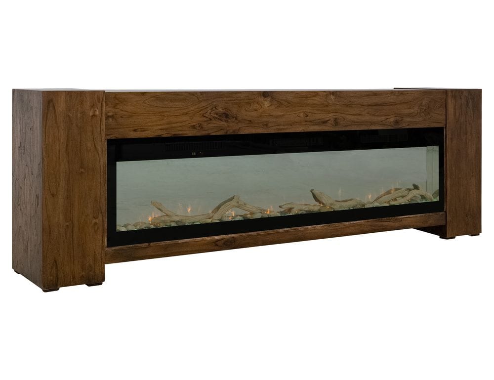 IFD - Natural Teca - Console 94" Electric Fireplace compatible in Brown - IFD1171CNF view 4