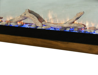IFD - Natural Teca - Console 94" Electric Fireplace compatible in Brown - IFD1171CNF view 10