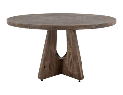 IFD - Natural Teca - Table 47in in Quartersawn Oak & Marooned Brown - IFD1171DINTBLRD47 view 1