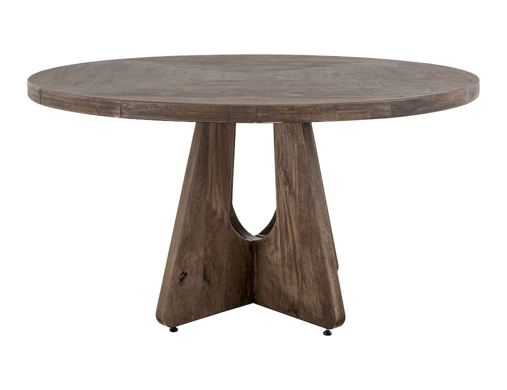 IFD - Natural Teca - Table 55in in Quartersawn Oak & Marooned Brown - IFD1171DINTBLRD55 view 1
