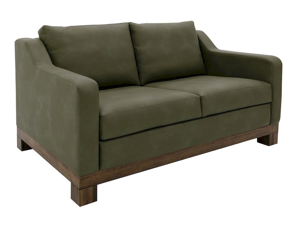 IFD  - Natural Teca  - Wooden Frame & Base, Loveseat  - Green  - IUP117-LOV-232 view 2