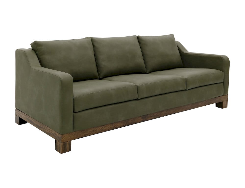 IFD  - Natural Teca  - Wooden Frame & Base, Sofa  - Green  - IUP117-SOF-232 view 2
