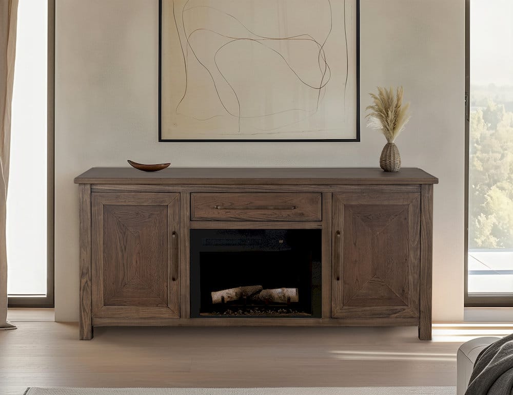 IFD  - Novus Lodge  - 1 Drawer, 2 Door Fireplace TV Stand 70"  - IFD2311EFP70 view 6