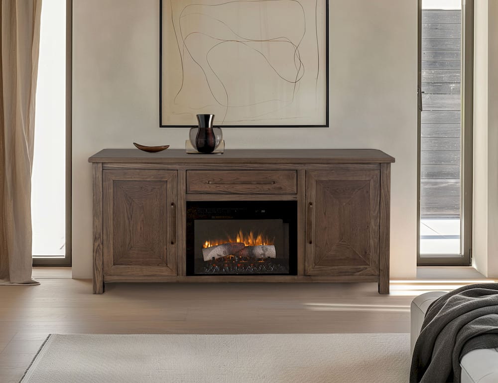 IFD - Novus Lodge 70in Electric Fireplace - 	IFD2311STNFP70 view 2