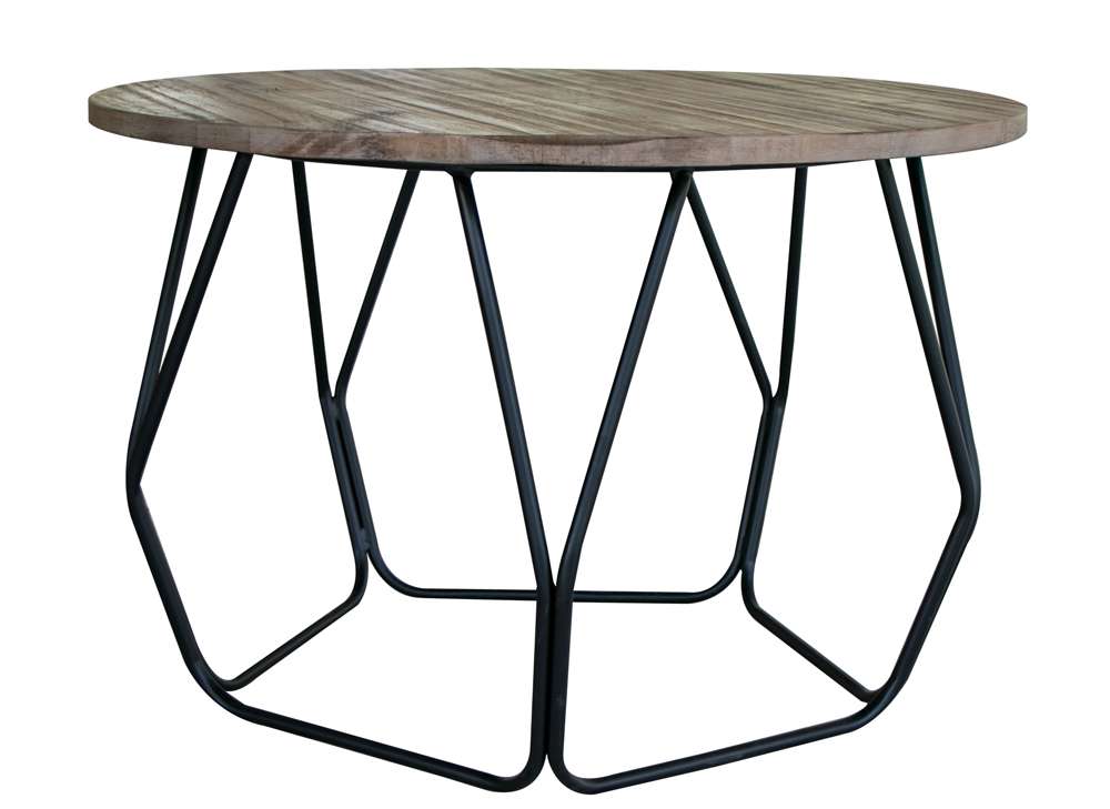 IFD - Old Wood Cocktail Table w/ Iron Base - IFD9871CKT veiw 1