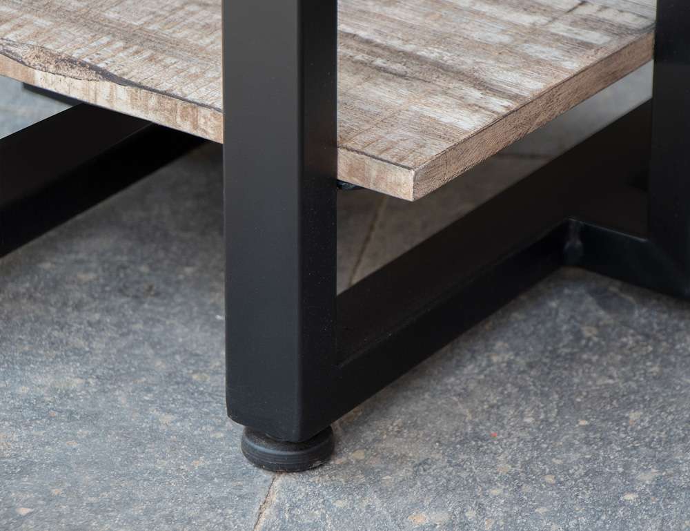 IFD - Old Wood - Iron Base Deluxe Cocktail Table - IFD9871CKTDL veiw 4