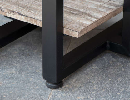 IFD - Old Wood - Iron Base Deluxe Cocktail Table - IFD9871CKTDL veiw 4