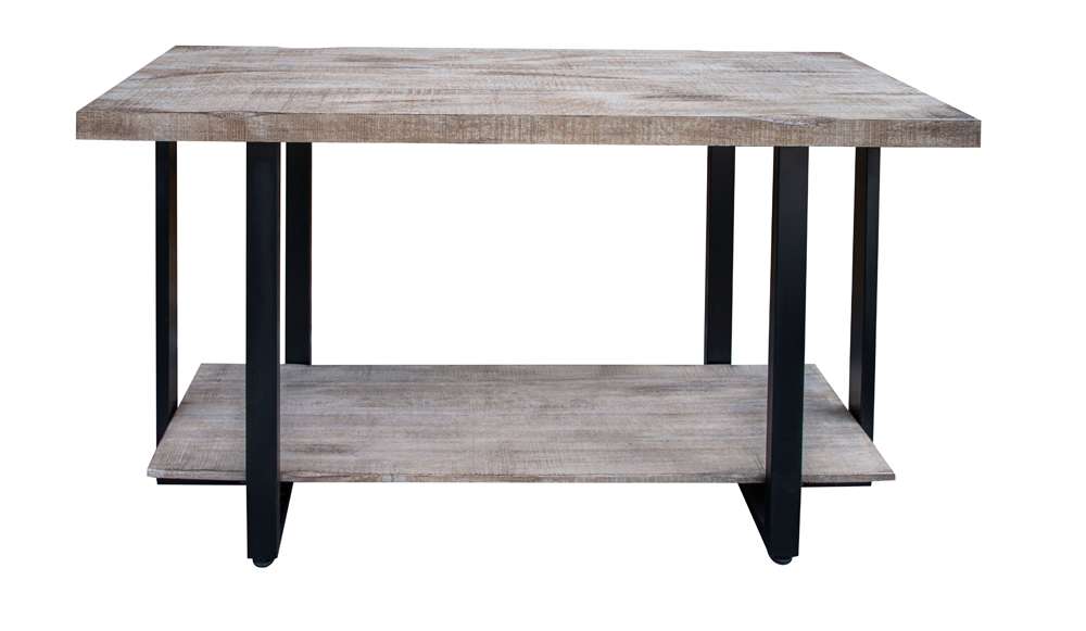 IFD - Old Wood Sofa Table w/ Iron Base - IFD9871SOF veiw 1