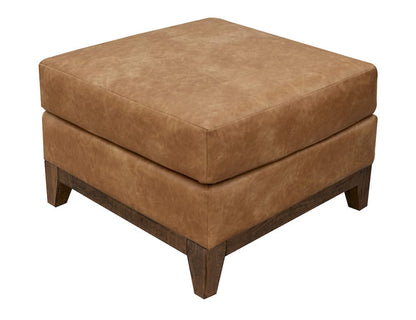 IFD  - Olivo  - Wooden Frame & Base, Upholstered Square Ottoman  - Orange  - IUP541-OTT-202 view 2