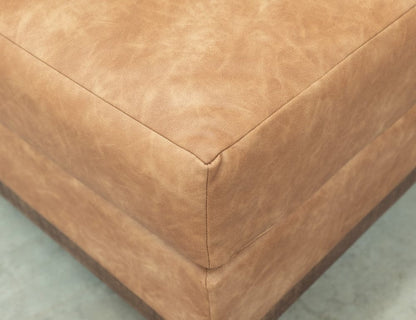 IFD  - Olivo  - Wooden Frame & Base, Upholstered Square Ottoman  - Orange  - IUP541-OTT-202 view 5