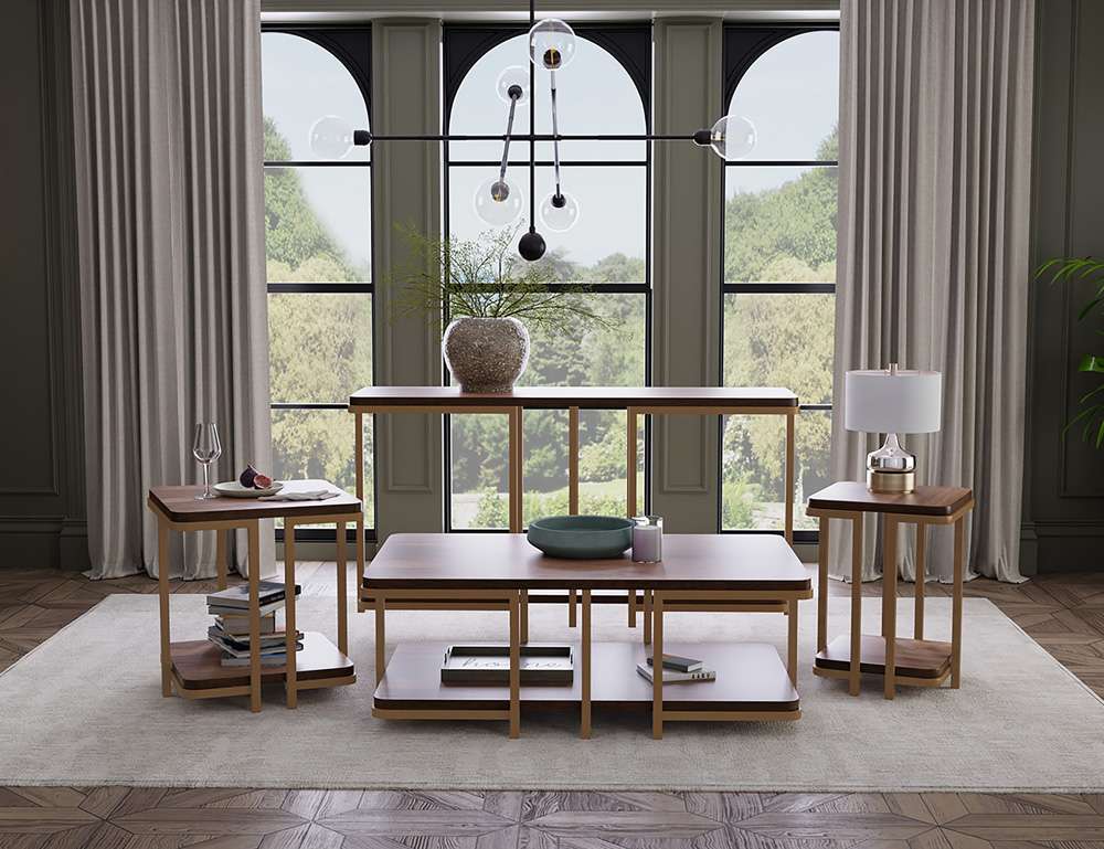 IFD - Onix - Metal Base End Table - IFD3211END veiw 2