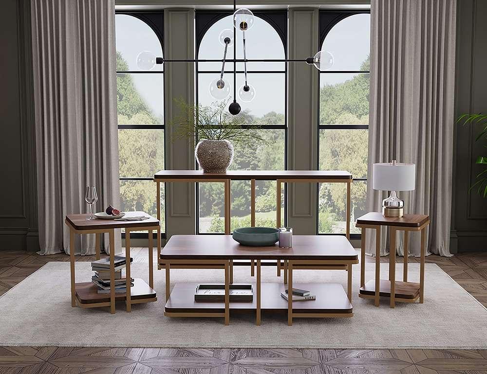 IFD - Onix - Metal Base Sofa Table - IFD3211SFT veiw 2