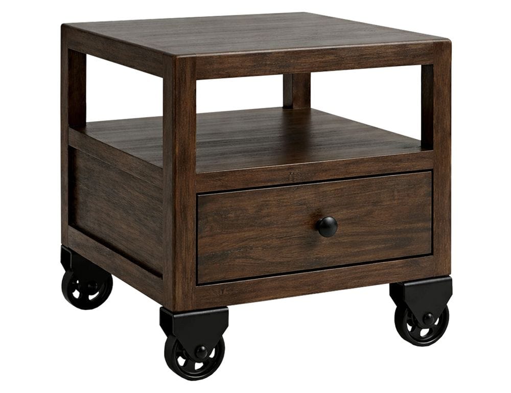 IFD - Oslo - 1 Drawer, Chairside Table, 1 Shelf in Black - IFD6531CSTBK view 1