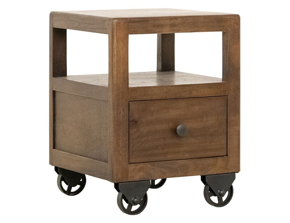 IFD - Oslo - 1 Drawer, Chairside Table, 1 Shelf in Brown - IFD6531CSTBN view 1