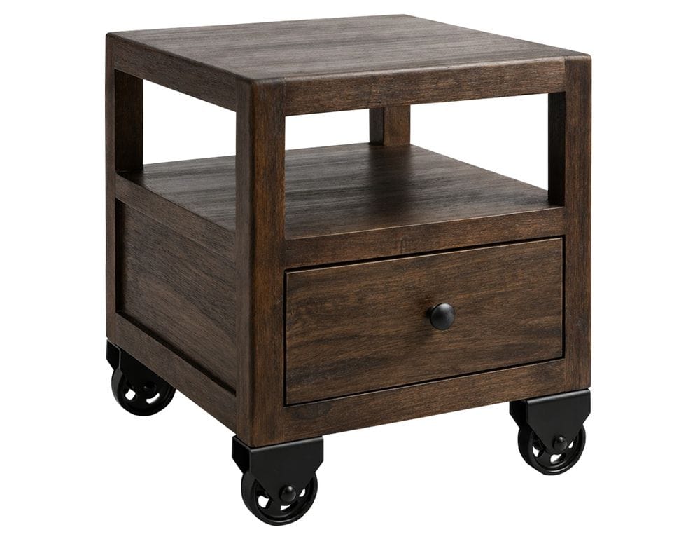 IFD - Oslo - 1 Drawer, End Table, 1 Shelf in Black - IFD6531ENDBK view 1