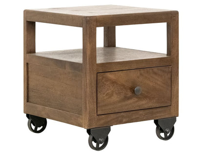 IFD - Oslo - 1 Drawer, End Table, 1 Shelf in Brown - IFD6531ENDBN view 1