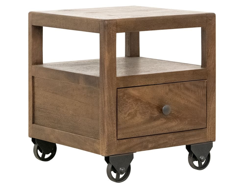IFD - Oslo - 1 Drawer, End Table, 1 Shelf in Brown - IFD6531ENDBN view 2