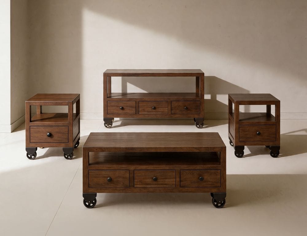 IFD - Oslo - 1 Drawer, End Table, 1 Shelf in Brown - IFD6531ENDBN view 3