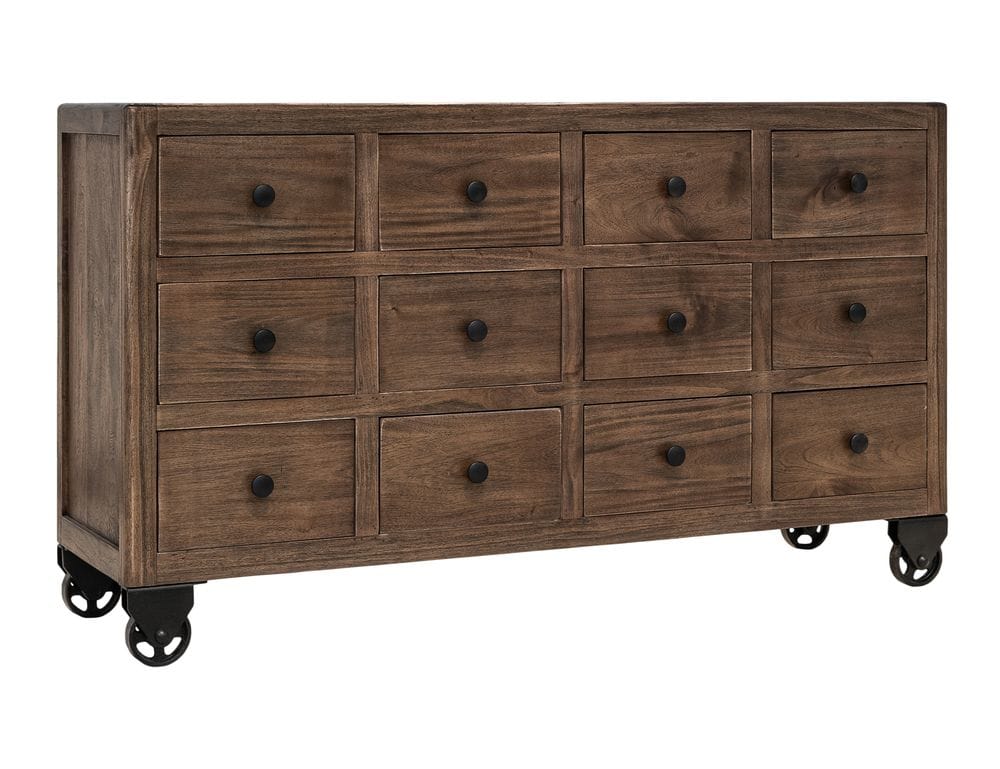 IFD - Oslo - 12 Drawer Console in Brown - IFD6531CNSBN view 1