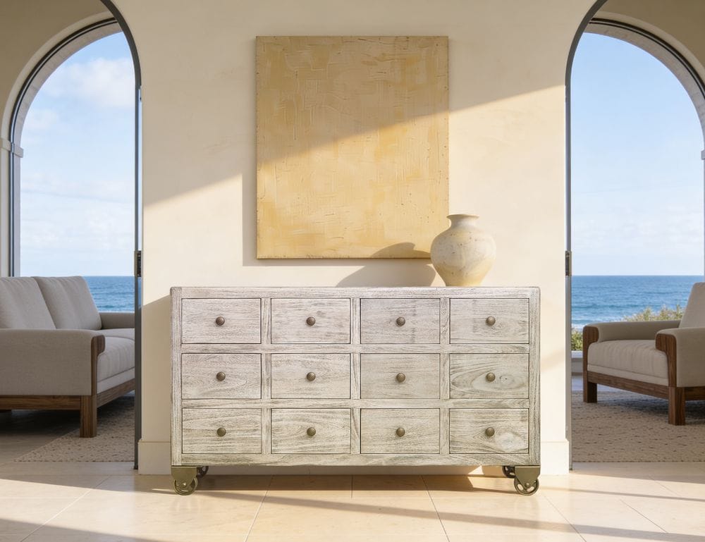 IFD - Oslo - 12 Drawer Console in White - IFD6531CNSWT view 4