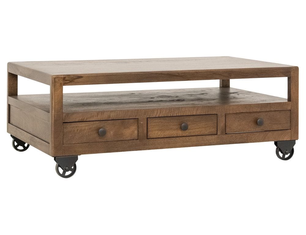 IFD - Oslo - 6 Drawer, Cocktail Table, 1 Shelf in Brown - IFD6531CKTBN view 1