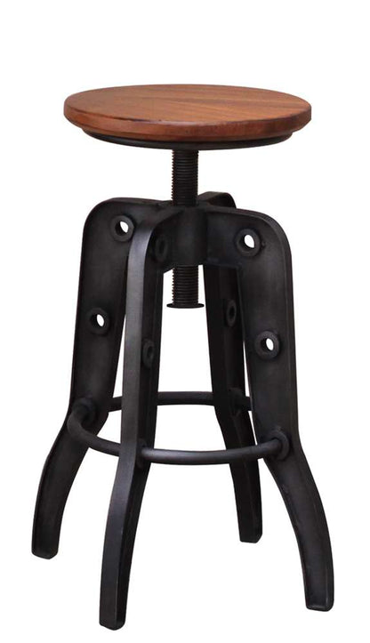 IFD - Parota 24-30in Adjustable Height Swivel Stool, wooden seat - IFD866BS2430 veiw 1