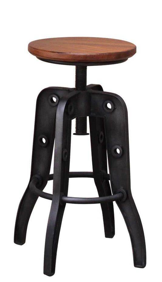 IFD - Parota 24-30in Adjustable Height Swivel Stool, wooden seat - IFD866BS2430 veiw 1