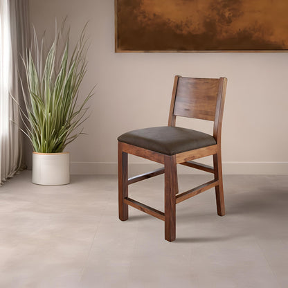 IFD - Parota 24 Barstool - with Faux Leather Seat (Set of 2) - IFD865BS24 view 3
