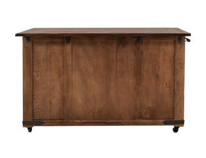 IFD - Parota 3 Drawer Kitchen Island w/2 sliding doors, 2 Mesh doors on each side - IFD866ISLAND view 3