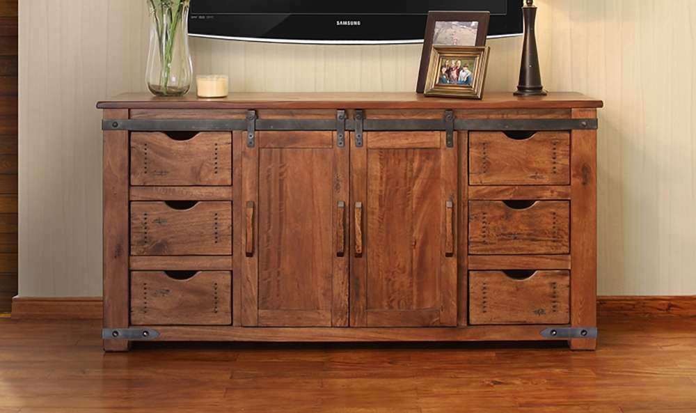 IFD - Parota 60inTV Stand w/6 Drawer, 2 door w/2 shelves - IFD866STAND-60 veiw 1