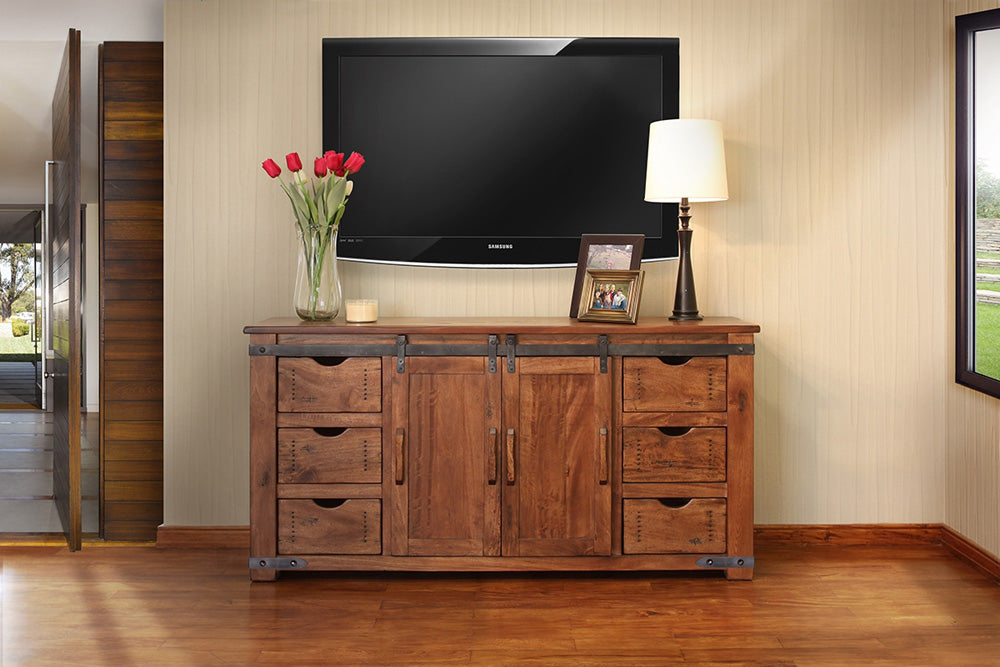 IFD - Parota 60inTV Stand w/6 Drawer, 2 door w/2 shelves - IFD866STAND-60 view 2