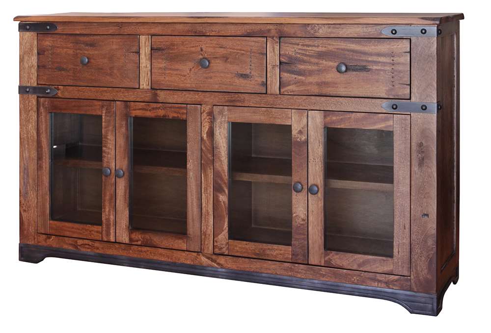 IFD - Parota 70in Console 3 Drawer, 4 Glass Doors - IFD866CONS veiw 1