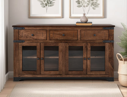 IFD - Parota 70in Console 3 Drawer, 4 Glass Doors - IFD866CONS view 5