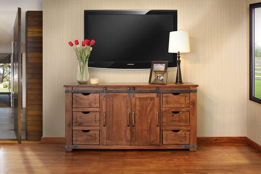 IFD - Parota 70inTV Stand w/6 Drawer,2 door w/2 shelves - IFD866STAND-70 view 2
