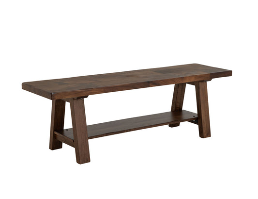 IFD - Parota Bench- Solid Wood, w/Shelf - IFD866BENCH view 1