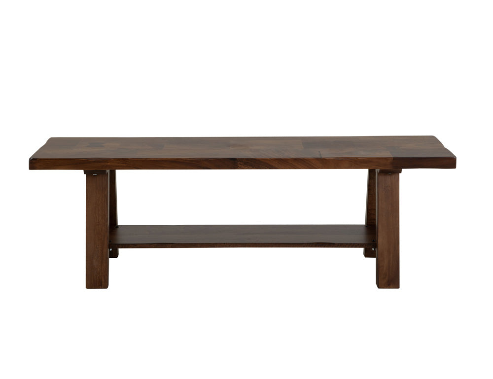 IFD - Parota Bench- Solid Wood, w/Shelf - IFD866BENCH view 2