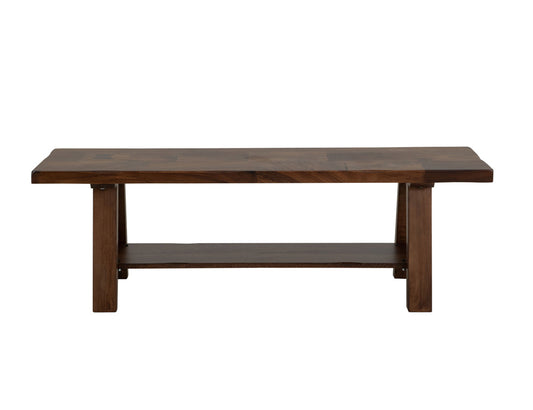 IFD - Parota Bench- Solid Wood, w/Shelf - IFD866BENCH view 2