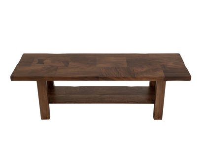 IFD - Parota Bench- Solid Wood, w/Shelf - IFD866BENCH view 3