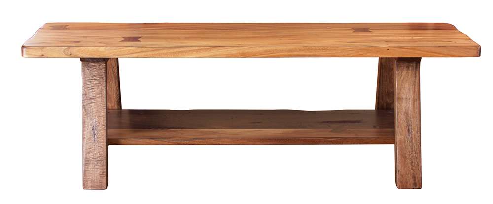 IFD - Parota Bench- Solid Wood, w/Shelf - IFD866BENCH veiw 1