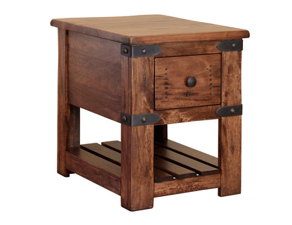 IFD - Parota Chair Side Table w/1 drawer - IFD866CST view 3