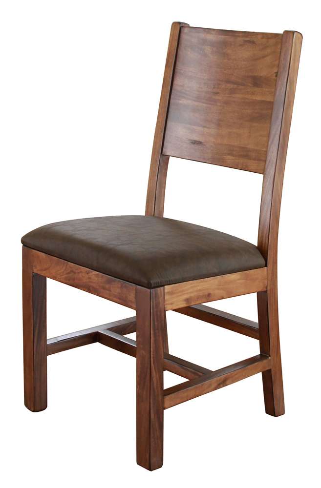 IFD - Parota Chair w/Solid Wood - Faux Leather Seat (Set of 2) - IFD865CHAIR veiw 1