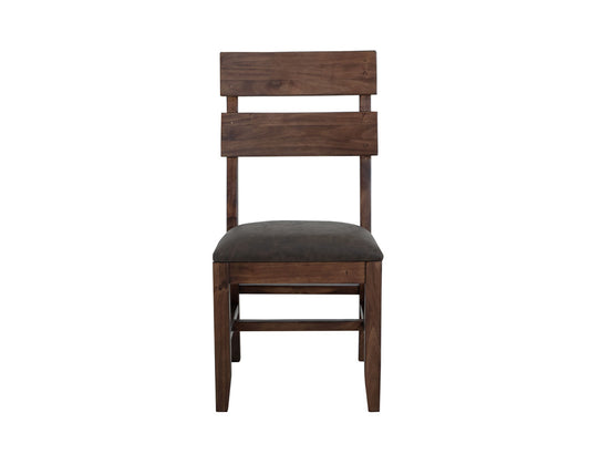 IFD - Parota Chair w/ Solid wood - Faux Leather Seat (Set of 2) - IFD866CHAIR-S view 2