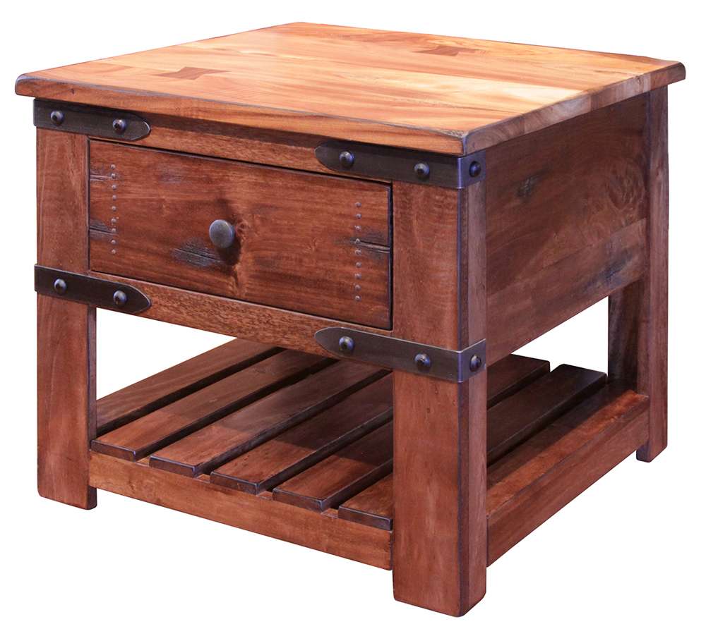 IFD - Parota End Table w/1 Drawer - IFD866END veiw 1