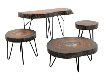 IFD  - Parota Epoxy  - Live Edge Cocktail Table  - IFD8351CKTBL view 5