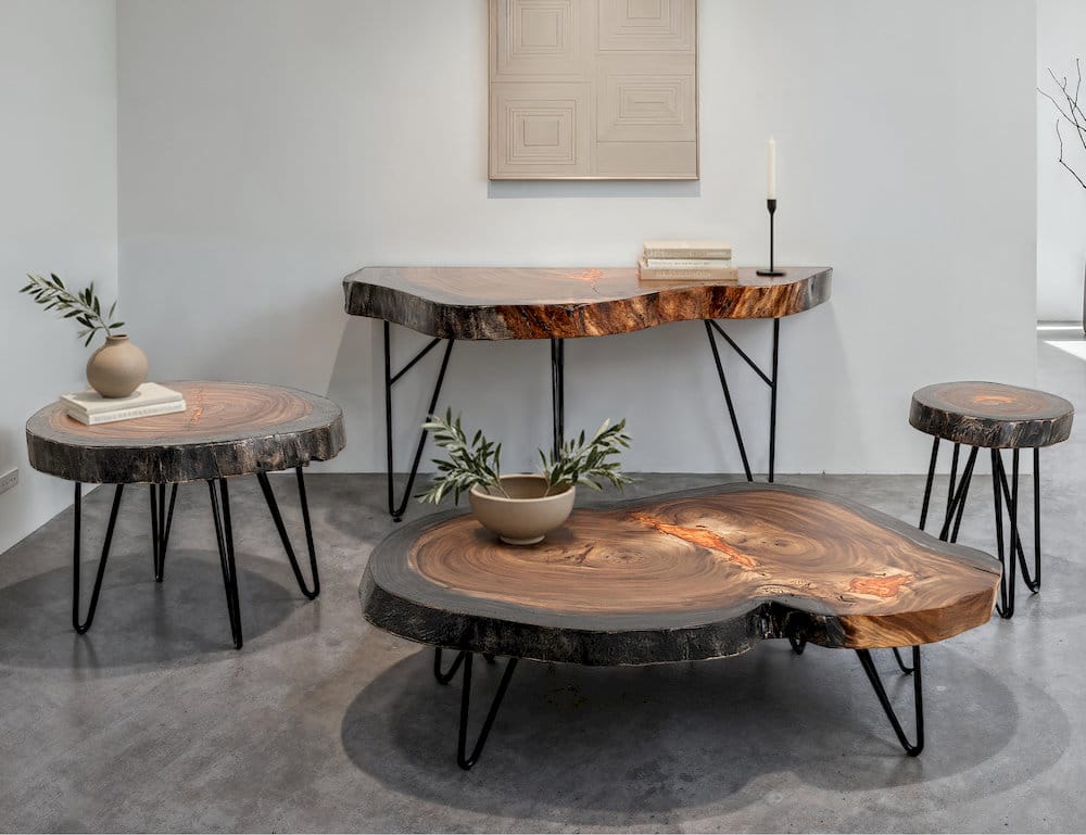 IFD  - Parota Epoxy  - Live Edge Cocktail Table  - IFD8351CKTOR view 3