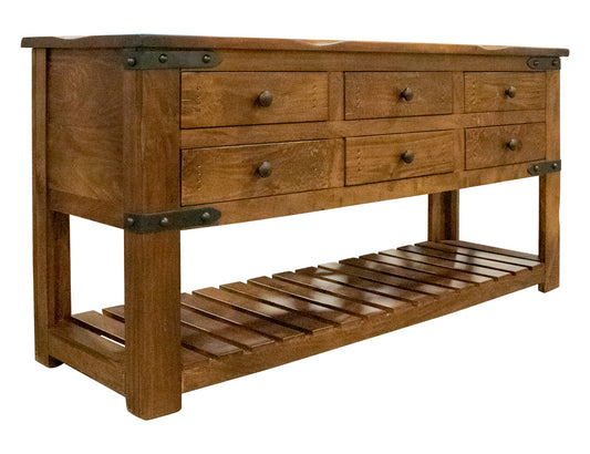 IFD - Parota Sofa Table w/6 Drawers - IFD866SOFA view 1