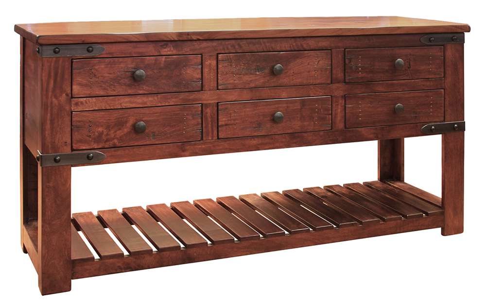 IFD - Parota Sofa Table w/6 Drawers - IFD866SOFA veiw 1